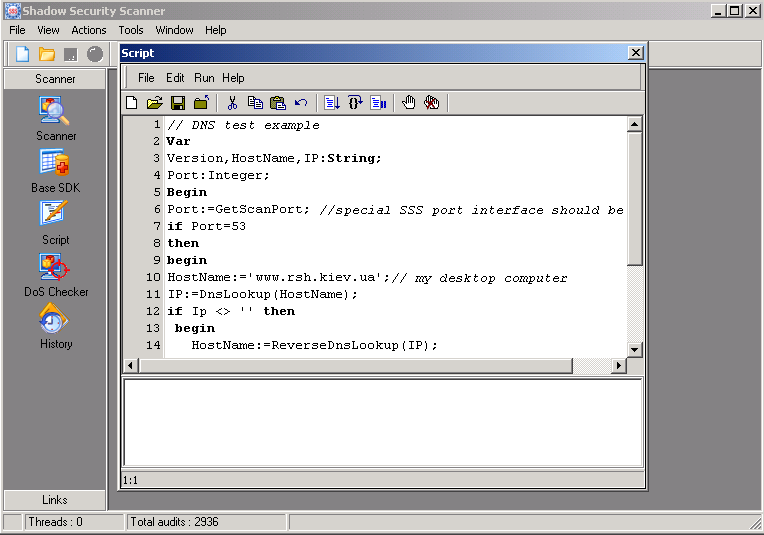 Safety-Lab Shadow Security Scanner interface with the scan wizard open.